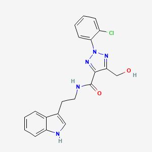 2-(2-chlorophenyl)-5-(hydroxymethyl)-N-[2-(1H-indol-3-yl)ethyl]-2H-1,2,3-triazole-4-carboxamide