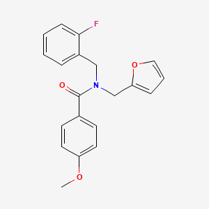 N-(2-fluorobenzyl)-N-(furan-2-ylmethyl)-4-methoxybenzamide