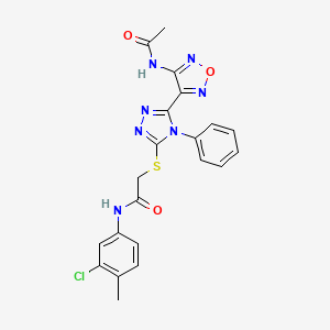 2-({5-[4-(acetylamino)-1,2,5-oxadiazol-3-yl]-4-phenyl-4H-1,2,4-triazol-3-yl}sulfanyl)-N-(3-chloro-4-methylphenyl)acetamide