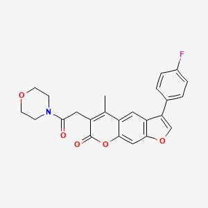 3-(4-fluorophenyl)-5-methyl-6-[2-(morpholin-4-yl)-2-oxoethyl]-7H-furo[3,2-g]chromen-7-one