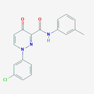 molecular formula C18H14ClN3O2 B11378847 1-(3-chlorophenyl)-N-(3-methylphenyl)-4-oxo-1,4-dihydropyridazine-3-carboxamide 