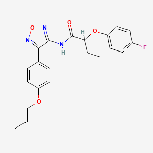 2-(4-fluorophenoxy)-N-[4-(4-propoxyphenyl)-1,2,5-oxadiazol-3-yl]butanamide