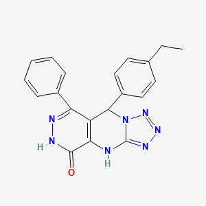 8-(4-ethylphenyl)-10-phenyl-2,4,5,6,7,11,12-heptazatricyclo[7.4.0.03,7]trideca-1(9),3,5,10-tetraen-13-one