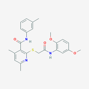 2-({2-[(2,5-dimethoxyphenyl)amino]-2-oxoethyl}sulfanyl)-4,6-dimethyl-N-(3-methylphenyl)pyridine-3-carboxamide