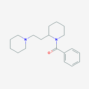 molecular formula C19H28N2O B11378889 Phenyl{2-[2-(piperidin-1-yl)ethyl]piperidin-1-yl}methanone 