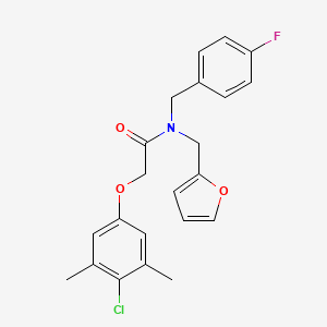 2-(4-chloro-3,5-dimethylphenoxy)-N-(4-fluorobenzyl)-N-(furan-2-ylmethyl)acetamide