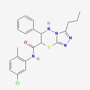 molecular formula C21H22ClN5OS B11378906 N-(5-chloro-2-methylphenyl)-6-phenyl-3-propyl-6,7-dihydro-5H-[1,2,4]triazolo[3,4-b][1,3,4]thiadiazine-7-carboxamide 