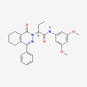 N-(3,5-dimethoxyphenyl)-2-(1-oxo-4-phenyl-5,6,7,8-tetrahydrophthalazin-2(1H)-yl)butanamide