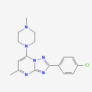 2-(4-Chlorophenyl)-5-methyl-7-(4-methylpiperazin-1-yl)-[1,2,4]triazolo[1,5-a]pyrimidine