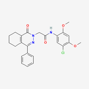 molecular formula C24H24ClN3O4 B11378956 N-(5-chloro-2,4-dimethoxyphenyl)-2-(1-oxo-4-phenyl-5,6,7,8-tetrahydrophthalazin-2(1H)-yl)acetamide 