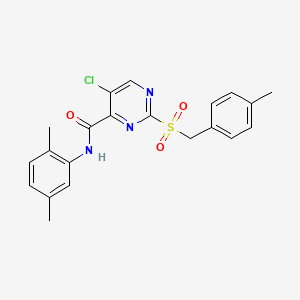 5-chloro-N-(2,5-dimethylphenyl)-2-[(4-methylbenzyl)sulfonyl]pyrimidine-4-carboxamide