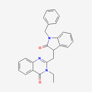 2-[(1-benzyl-2-oxo-2,3-dihydro-1H-indol-3-yl)methyl]-3-ethylquinazolin-4(3H)-one