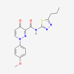 1-(4-methoxyphenyl)-4-oxo-N-(5-propyl-1,3,4-thiadiazol-2-yl)-1,4-dihydropyridazine-3-carboxamide