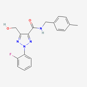 2-(2-fluorophenyl)-5-(hydroxymethyl)-N-(4-methylbenzyl)-2H-1,2,3-triazole-4-carboxamide