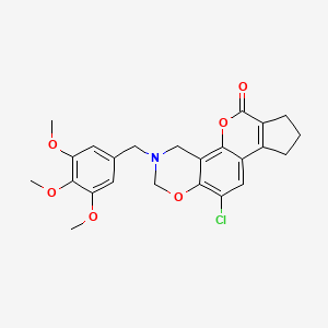 11-chloro-3-(3,4,5-trimethoxybenzyl)-3,4,8,9-tetrahydro-2H-cyclopenta[3,4]chromeno[8,7-e][1,3]oxazin-6(7H)-one