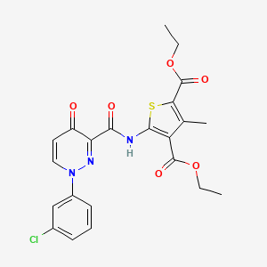 Diethyl 5-({[1-(3-chlorophenyl)-4-oxo-1,4-dihydropyridazin-3-yl]carbonyl}amino)-3-methylthiophene-2,4-dicarboxylate