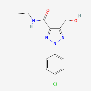 molecular formula C12H13ClN4O2 B11379082 2-(4-chlorophenyl)-N-ethyl-5-(hydroxymethyl)-2H-1,2,3-triazole-4-carboxamide 