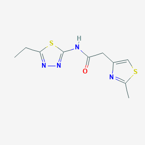 molecular formula C10H12N4OS2 B11379088 N-(5-ethyl-1,3,4-thiadiazol-2-yl)-2-(2-methyl-1,3-thiazol-4-yl)acetamide 