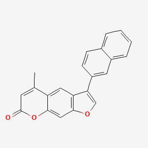 molecular formula C22H14O3 B11379145 5-methyl-3-(2-naphthyl)-7H-furo[3,2-g]chromen-7-one 