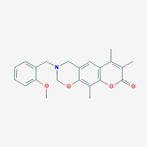 3-(2-methoxybenzyl)-6,7,10-trimethyl-3,4-dihydro-2H,8H-chromeno[6,7-e][1,3]oxazin-8-one