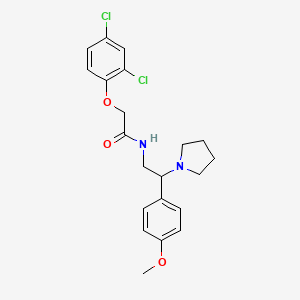 2-(2,4-dichlorophenoxy)-N-[2-(4-methoxyphenyl)-2-(pyrrolidin-1-yl)ethyl]acetamide