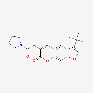 3-tert-butyl-5-methyl-6-[2-oxo-2-(pyrrolidin-1-yl)ethyl]-7H-furo[3,2-g]chromen-7-one