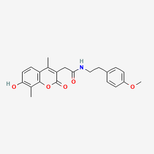 2-(7-hydroxy-4,8-dimethyl-2-oxo-2H-chromen-3-yl)-N-[2-(4-methoxyphenyl)ethyl]acetamide