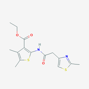 Ethyl 4,5-dimethyl-2-{[(2-methyl-1,3-thiazol-4-yl)acetyl]amino}thiophene-3-carboxylate