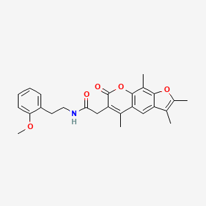 N-[2-(2-Methoxyphenyl)ethyl]-2-{2,3,5,9-tetramethyl-7-oxo-7H-furo[3,2-G]chromen-6-YL}acetamide