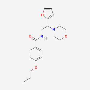 N-[2-(furan-2-yl)-2-(morpholin-4-yl)ethyl]-4-propoxybenzamide