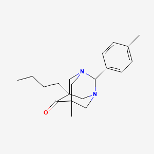 molecular formula C20H28N2O B11379291 5-Butyl-7-methyl-2-(4-methylphenyl)-1,3-diazatricyclo[3.3.1.1~3,7~]decan-6-one 