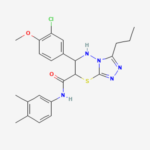 6-(3-chloro-4-methoxyphenyl)-N-(3,4-dimethylphenyl)-3-propyl-6,7-dihydro-5H-[1,2,4]triazolo[3,4-b][1,3,4]thiadiazine-7-carboxamide