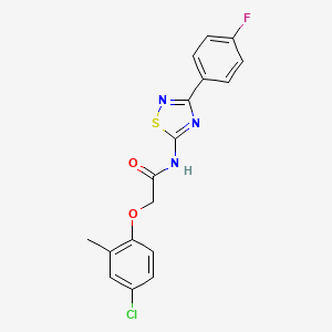 2-(4-chloro-2-methylphenoxy)-N-[3-(4-fluorophenyl)-1,2,4-thiadiazol-5-yl]acetamide