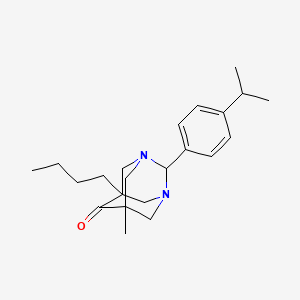 5-Butyl-2-(4-isopropylphenyl)-7-methyl-1,3-diazatricyclo[3.3.1.1~3,7~]decan-6-one