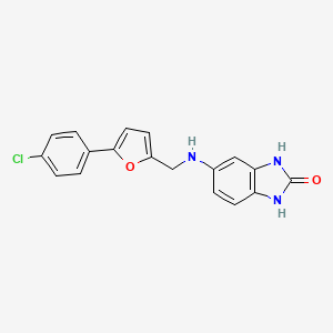 5-({[5-(4-chlorophenyl)-2-furyl]methyl}amino)-1,3-dihydro-2H-benzimidazol-2-one