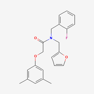 2-(3,5-dimethylphenoxy)-N-(2-fluorobenzyl)-N-(furan-2-ylmethyl)acetamide