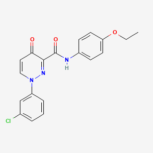 molecular formula C19H16ClN3O3 B11379364 1-(3-chlorophenyl)-N-(4-ethoxyphenyl)-4-oxo-1,4-dihydropyridazine-3-carboxamide 