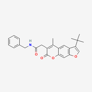 N-Benzyl-2-{3-tert-butyl-5-methyl-7-oxo-7H-furo[3,2-G]chromen-6-YL}acetamide