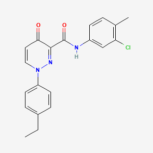 molecular formula C20H18ClN3O2 B11379384 N-(3-chloro-4-methylphenyl)-1-(4-ethylphenyl)-4-oxo-1,4-dihydropyridazine-3-carboxamide 