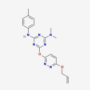 N,N-dimethyl-N'-(4-methylphenyl)-6-{[6-(prop-2-en-1-yloxy)pyridazin-3-yl]oxy}-1,3,5-triazine-2,4-diamine