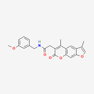 2-(3,5-dimethyl-7-oxo-7H-furo[3,2-g]chromen-6-yl)-N-(3-methoxybenzyl)acetamide