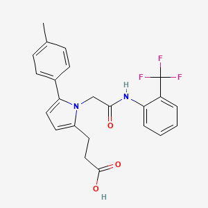 3-[5-(4-methylphenyl)-1-(2-oxo-2-{[2-(trifluoromethyl)phenyl]amino}ethyl)-1H-pyrrol-2-yl]propanoic acid