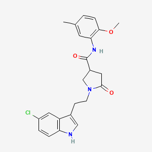 1-[2-(5-chloro-1H-indol-3-yl)ethyl]-N-(2-methoxy-5-methylphenyl)-5-oxopyrrolidine-3-carboxamide