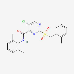 5-chloro-N-(2,6-dimethylphenyl)-2-[(2-methylbenzyl)sulfonyl]pyrimidine-4-carboxamide