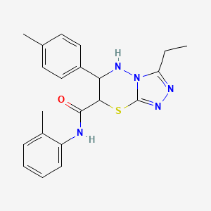 3-ethyl-N-(2-methylphenyl)-6-(4-methylphenyl)-6,7-dihydro-5H-[1,2,4]triazolo[3,4-b][1,3,4]thiadiazine-7-carboxamide