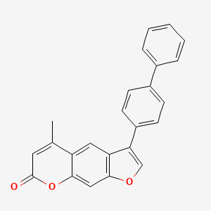 molecular formula C24H16O3 B11379432 3-(biphenyl-4-yl)-5-methyl-7H-furo[3,2-g]chromen-7-one 