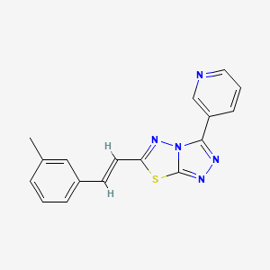 6-[(E)-2-(3-methylphenyl)ethenyl]-3-(pyridin-3-yl)[1,2,4]triazolo[3,4-b][1,3,4]thiadiazole