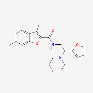 N-[2-(furan-2-yl)-2-(morpholin-4-yl)ethyl]-3,4,6-trimethyl-1-benzofuran-2-carboxamide