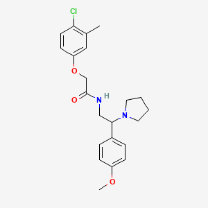 molecular formula C22H27ClN2O3 B11379510 2-(4-chloro-3-methylphenoxy)-N-[2-(4-methoxyphenyl)-2-(pyrrolidin-1-yl)ethyl]acetamide 