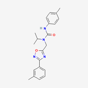 3-(4-Methylphenyl)-1-{[3-(3-methylphenyl)-1,2,4-oxadiazol-5-yl]methyl}-1-propan-2-ylurea